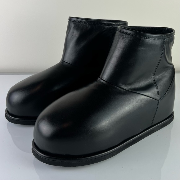 NEW AMINA MUADDI BLACK LEATHER BOOTS - Picture 10 of 16